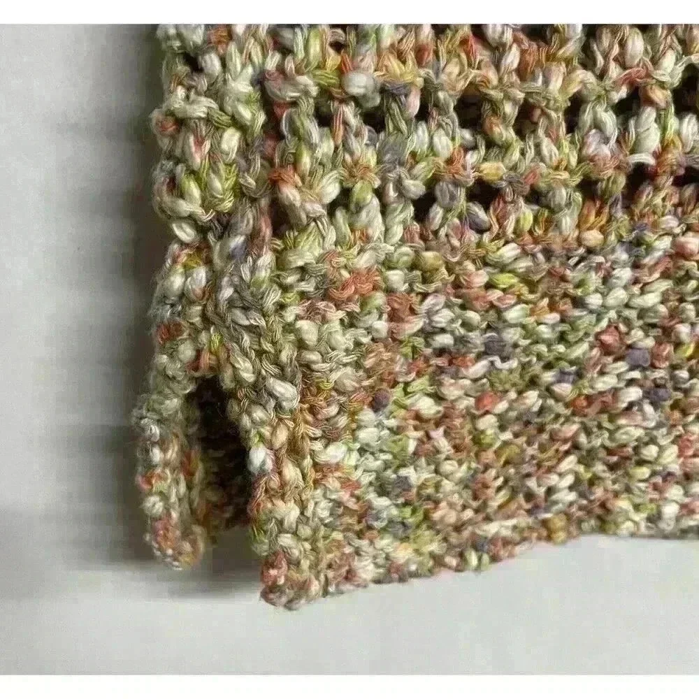 Womens Cabi 196 Sorbet Open Knit Confetti Crochet Chunky Knit Sweater Top Medium